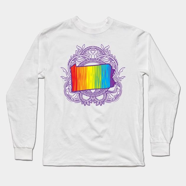 Pennsylvania Mandala Pride Long Sleeve T-Shirt by Manfish Inc.